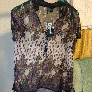 Sheer pattern blouse